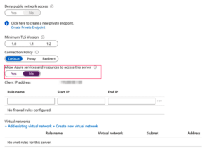 Azure misconfiguration setting.